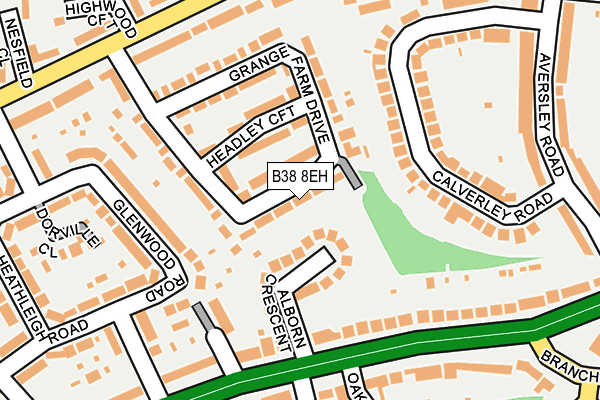 B38 8EH map - OS OpenMap – Local (Ordnance Survey)