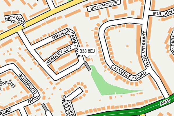 B38 8EJ map - OS OpenMap – Local (Ordnance Survey)