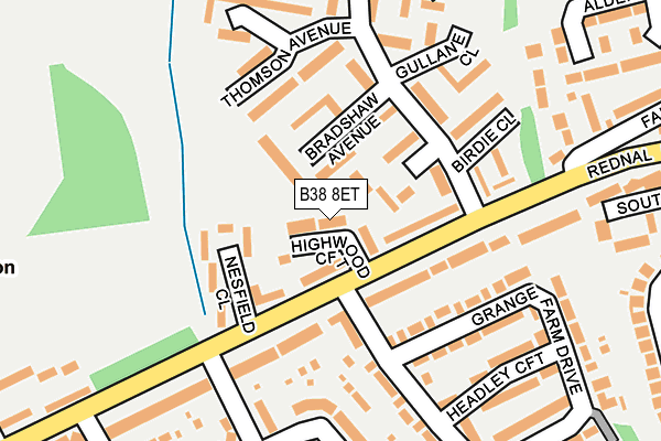 B38 8ET map - OS OpenMap – Local (Ordnance Survey)