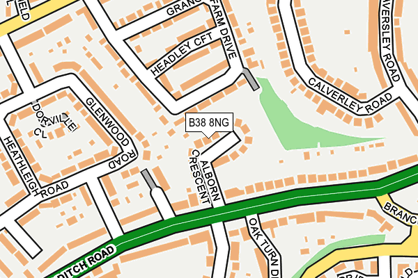 B38 8NG map - OS OpenMap – Local (Ordnance Survey)