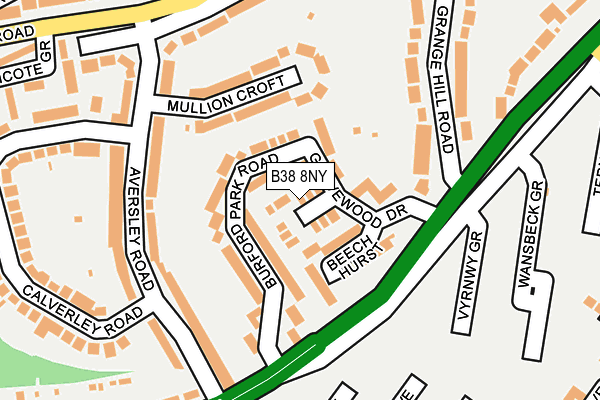 B38 8NY map - OS OpenMap – Local (Ordnance Survey)