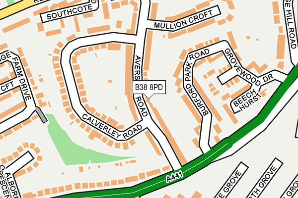 B38 8PD map - OS OpenMap – Local (Ordnance Survey)