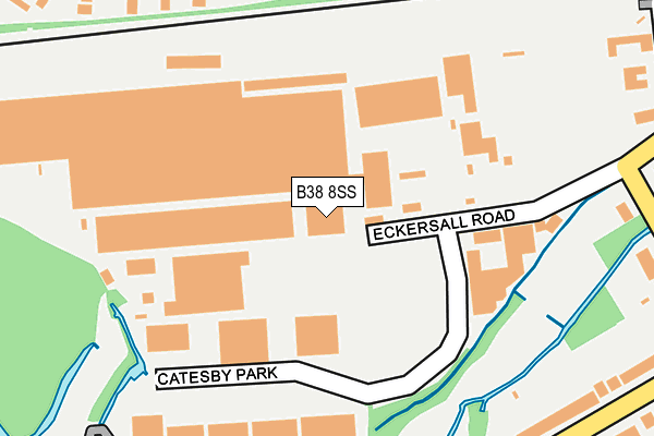 B38 8SS map - OS OpenMap – Local (Ordnance Survey)