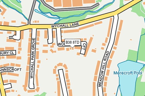 B38 8TD map - OS OpenMap – Local (Ordnance Survey)