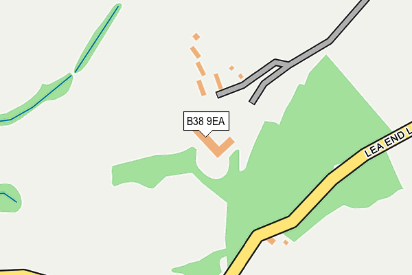 B38 9EA map - OS OpenMap – Local (Ordnance Survey)