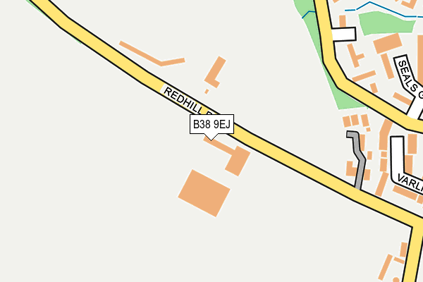 B38 9EJ map - OS OpenMap – Local (Ordnance Survey)