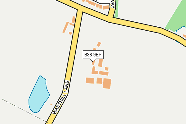 B38 9EP map - OS OpenMap – Local (Ordnance Survey)