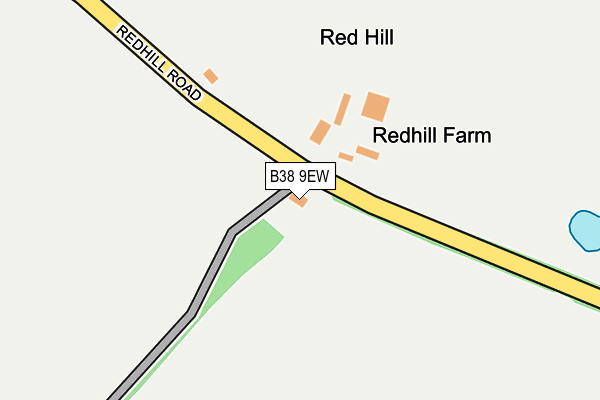 B38 9EW map - OS OpenMap – Local (Ordnance Survey)