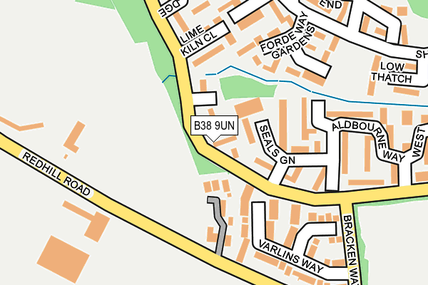 B38 9UN map - OS OpenMap – Local (Ordnance Survey)