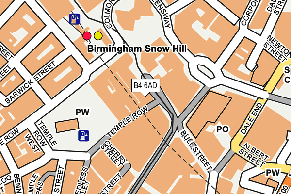 B4 6AD map - OS OpenMap – Local (Ordnance Survey)