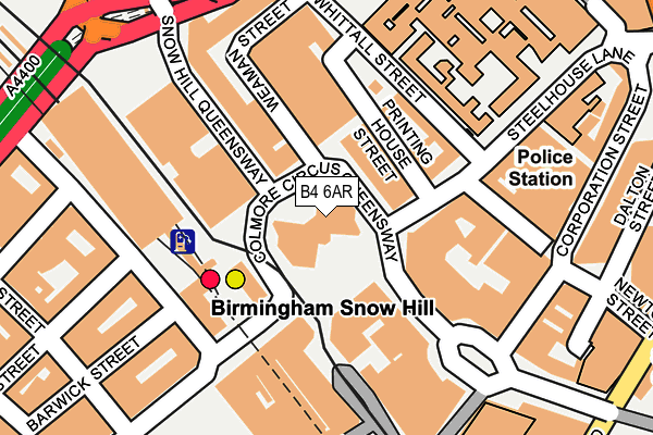 B4 6AR map - OS OpenMap – Local (Ordnance Survey)