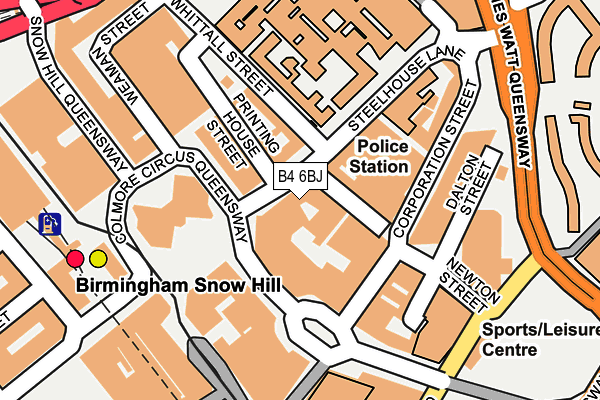 B4 6BJ map - OS OpenMap – Local (Ordnance Survey)