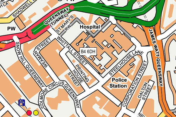 B4 6DH map - OS OpenMap – Local (Ordnance Survey)