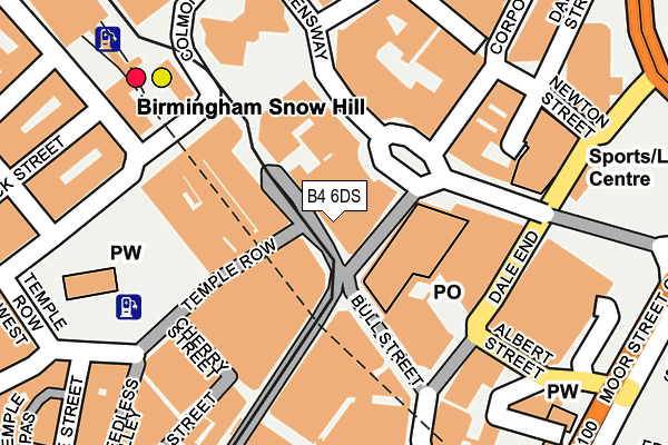 B4 6DS map - OS OpenMap – Local (Ordnance Survey)