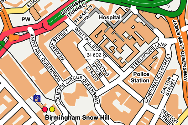 B4 6DZ map - OS OpenMap – Local (Ordnance Survey)