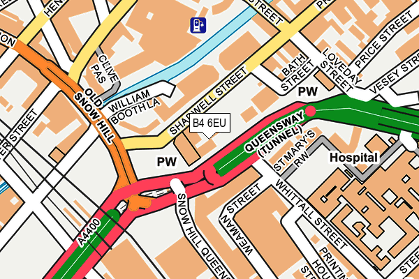 B4 6EU map - OS OpenMap – Local (Ordnance Survey)