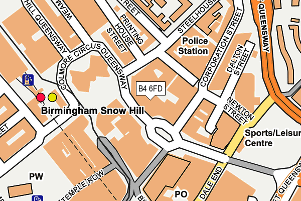 B4 6FD map - OS OpenMap – Local (Ordnance Survey)