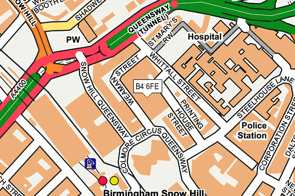 B4 6FE map - OS OpenMap – Local (Ordnance Survey)
