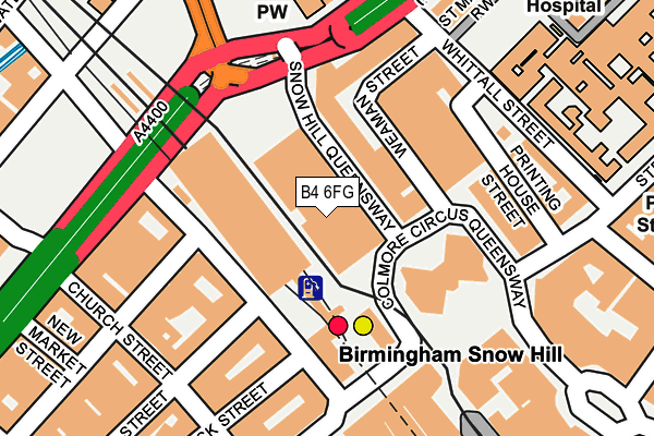 B4 6FG map - OS OpenMap – Local (Ordnance Survey)