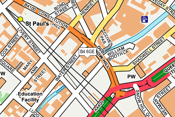 B4 6GE map - OS OpenMap – Local (Ordnance Survey)
