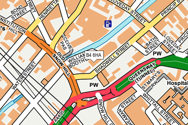 B4 6HA map - OS OpenMap – Local (Ordnance Survey)