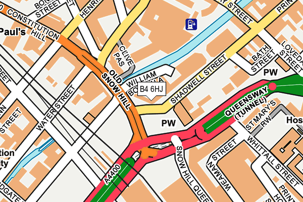 B4 6HJ map - OS OpenMap – Local (Ordnance Survey)