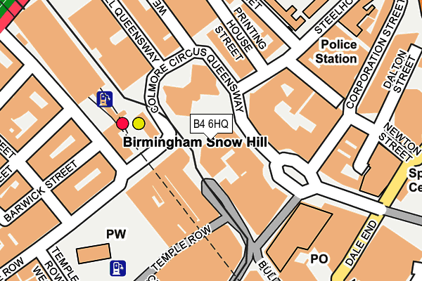 B4 6HQ map - OS OpenMap – Local (Ordnance Survey)