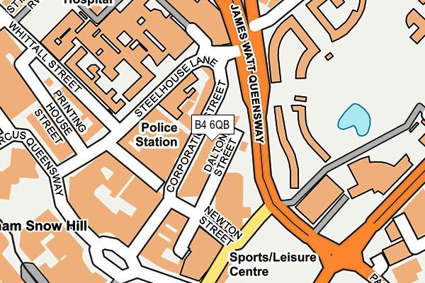 B4 6QB map - OS OpenMap – Local (Ordnance Survey)
