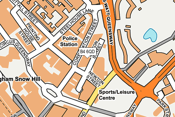 B4 6QD map - OS OpenMap – Local (Ordnance Survey)