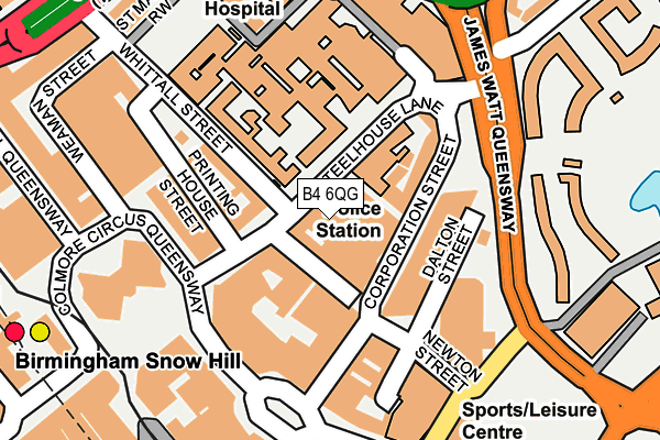 B4 6QG map - OS OpenMap – Local (Ordnance Survey)