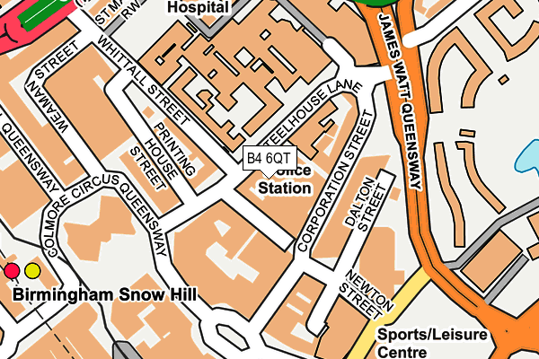 B4 6QT map - OS OpenMap – Local (Ordnance Survey)