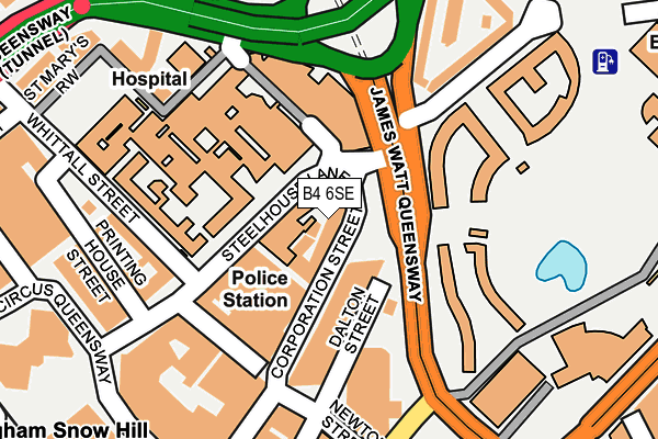 B4 6SE map - OS OpenMap – Local (Ordnance Survey)