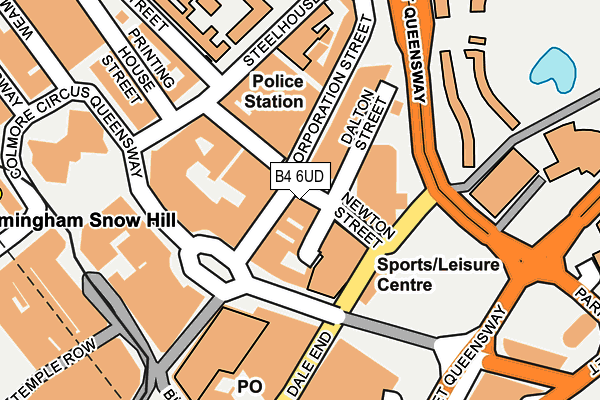 B4 6UD map - OS OpenMap – Local (Ordnance Survey)