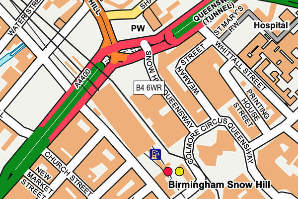 B4 6WR map - OS OpenMap – Local (Ordnance Survey)