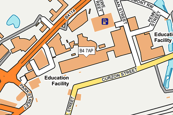 B4 7AP map - OS OpenMap – Local (Ordnance Survey)