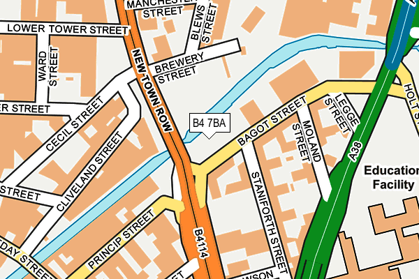 B4 7BA map - OS OpenMap – Local (Ordnance Survey)