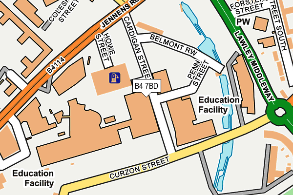 B4 7BD map - OS OpenMap – Local (Ordnance Survey)