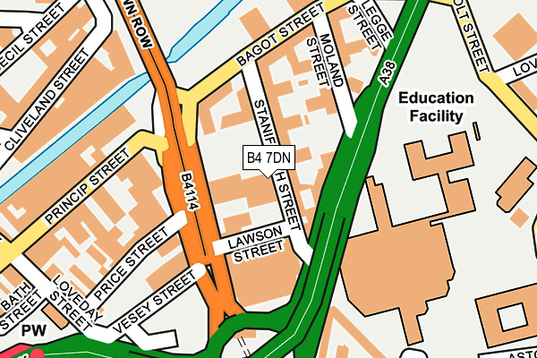 B4 7DN map - OS OpenMap – Local (Ordnance Survey)