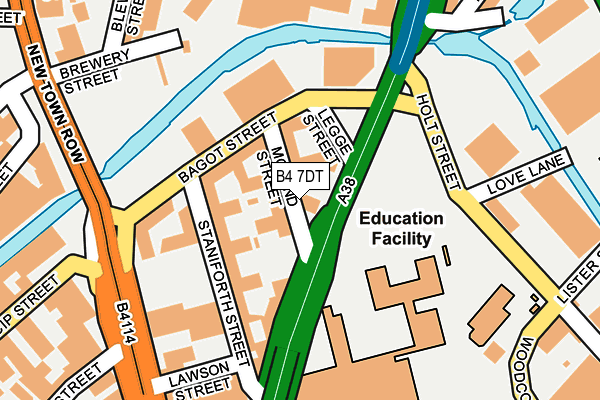 B4 7DT map - OS OpenMap – Local (Ordnance Survey)