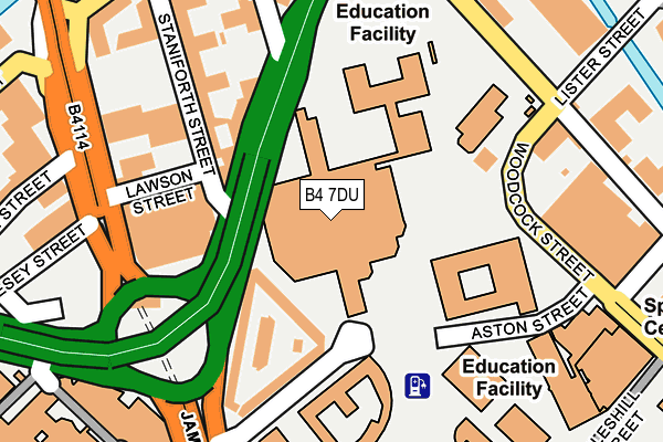B4 7DU map - OS OpenMap – Local (Ordnance Survey)