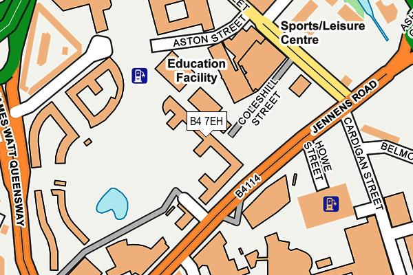 B4 7EH map - OS OpenMap – Local (Ordnance Survey)