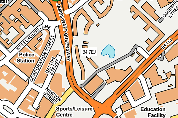 B4 7EJ map - OS OpenMap – Local (Ordnance Survey)