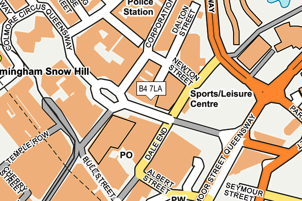 B4 7LA map - OS OpenMap – Local (Ordnance Survey)