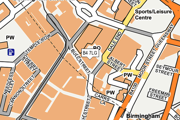 B4 7LG map - OS OpenMap – Local (Ordnance Survey)