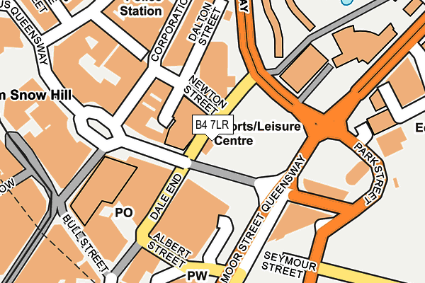 B4 7LR map - OS OpenMap – Local (Ordnance Survey)