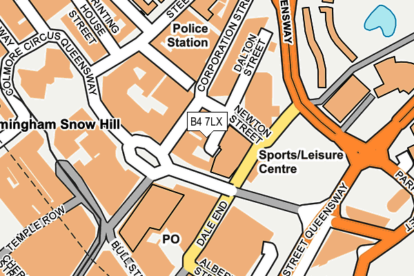 B4 7LX map - OS OpenMap – Local (Ordnance Survey)