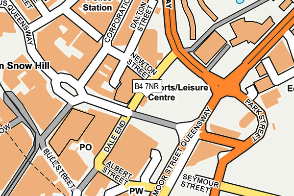 B4 7NR map - OS OpenMap – Local (Ordnance Survey)