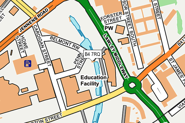 B4 7RQ map - OS OpenMap – Local (Ordnance Survey)