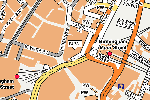 B4 7SL map - OS OpenMap – Local (Ordnance Survey)