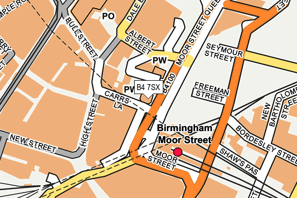 B4 7SX map - OS OpenMap – Local (Ordnance Survey)